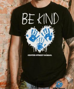 Athlete logos be kind center street school T shirt