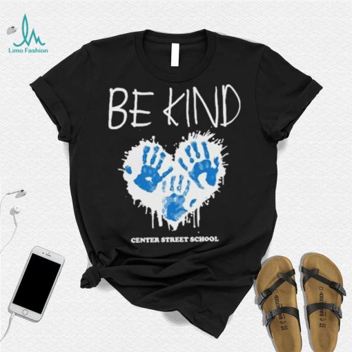 Athlete logos be kind center street school T shirt