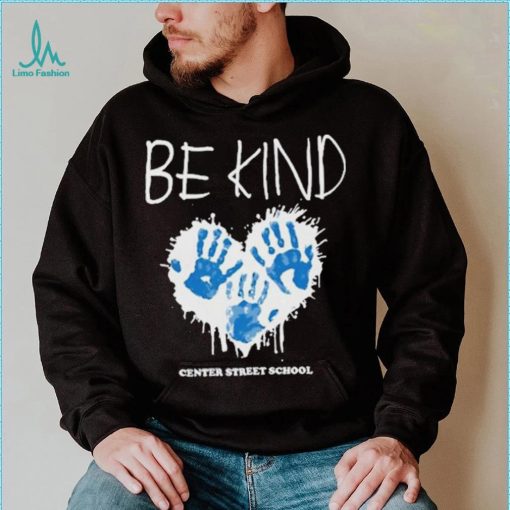 Athlete logos be kind center street school T shirt