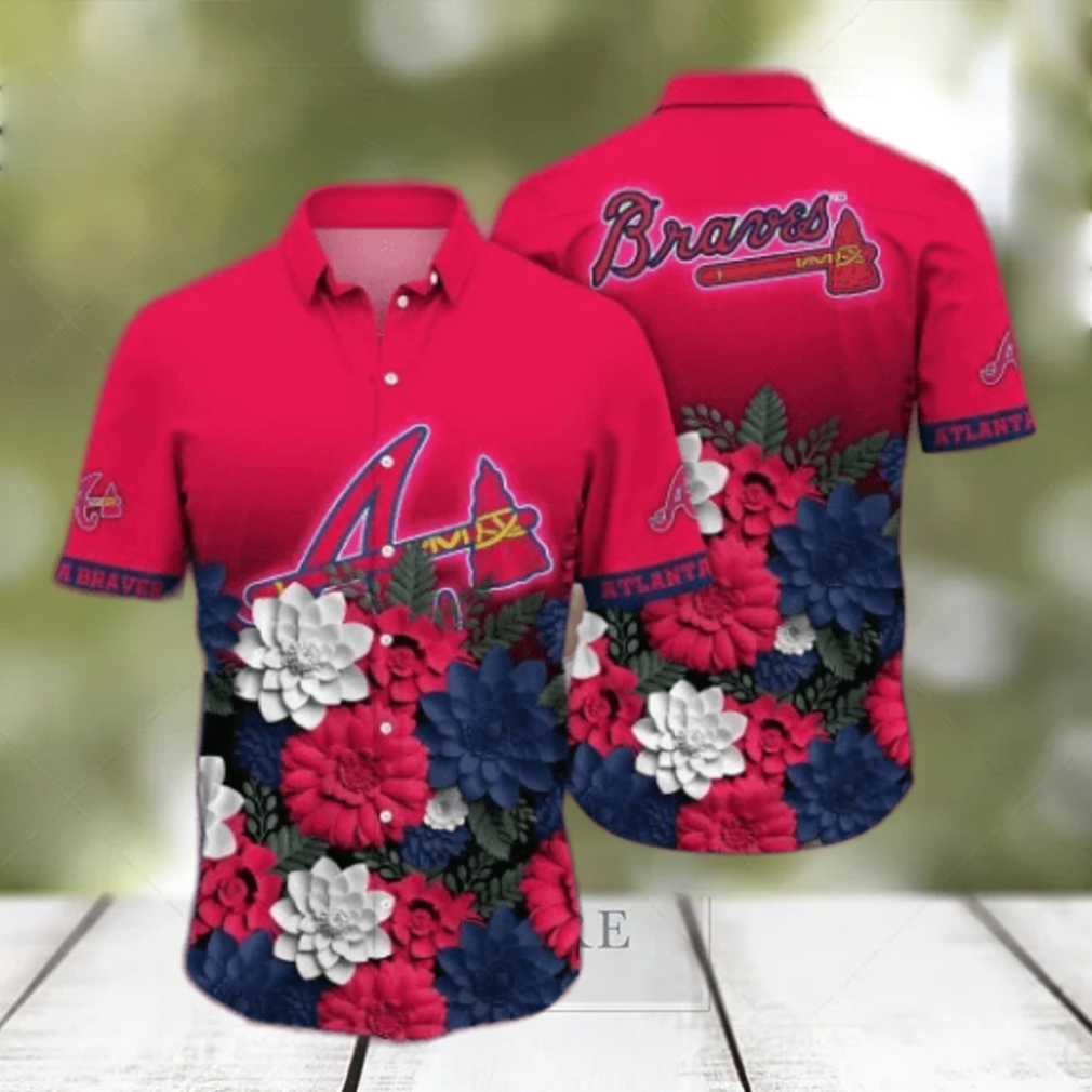 Atlanta Braves MLB Flower Hawaii Shirt And Tshirt For Fans Atlanta Braves MLB Flower Hawaii Shirt And Tshirt For Fans