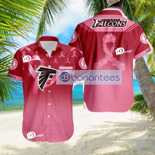 Atlanta Falcons Breast Cancer Awareness Tropical Hawaiian Shirt Gift For Men And Women