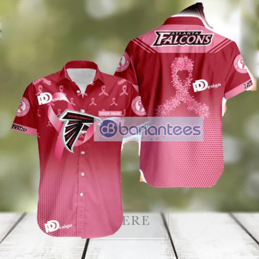 Atlanta Falcons Breast Cancer Awareness Tropical Hawaiian Shirt Gift For Men And Women