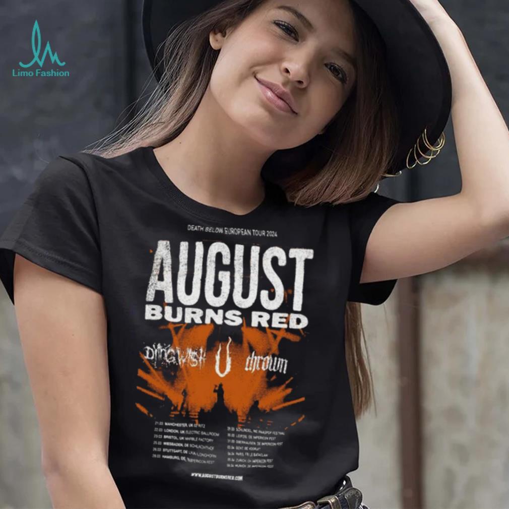 August Burns Red Death Below Europe 2024 Tour Poster shirt August Burns Red Death Below Europe 2024 Tour Poster shirt