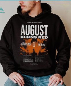 August Burns Red Death Below Europe 2024 Tour Poster shirt, hoodie, sweater, long sleeve and tank top August Burns Red Death Below Europe 2024 Tour Poster shirt