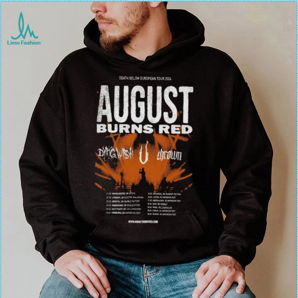 August Burns Red Death Below Europe 2024 Tour Poster shirt August Burns Red Death Below Europe 2024 Tour Poster shirt