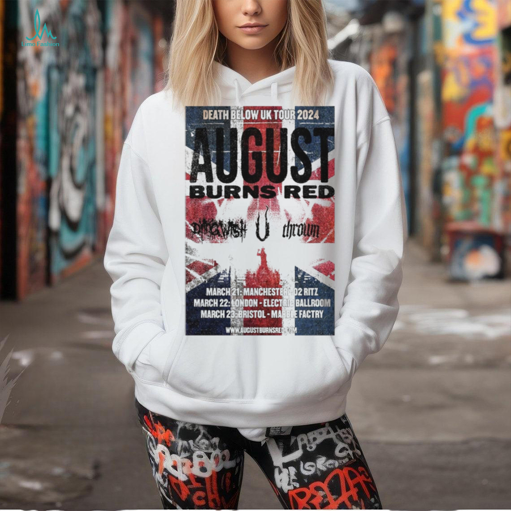 August Burns Red Death Below UK 2024 Poster t shirt August Burns Red Death Below UK 2024 Poster t shirt