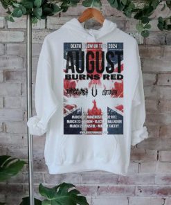 August Burns Red Death Below UK 2024 Poster t shirt, hoodie, sweater, long sleeve and tank top August Burns Red Death Below UK 2024 Poster t shirt