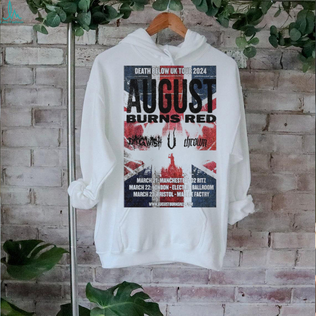August Burns Red Death Below UK 2024 Poster t shirt August Burns Red Death Below UK 2024 Poster t shirt