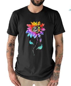 Autism Awareness Sunflower Be Kind Puzzle Mom Support K Shirt