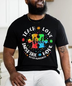 Autism Awareness Teacher Teach Hope Love Inspire Shirt