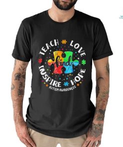Autism Awareness Teacher Teach Hope Love Inspire Shirt