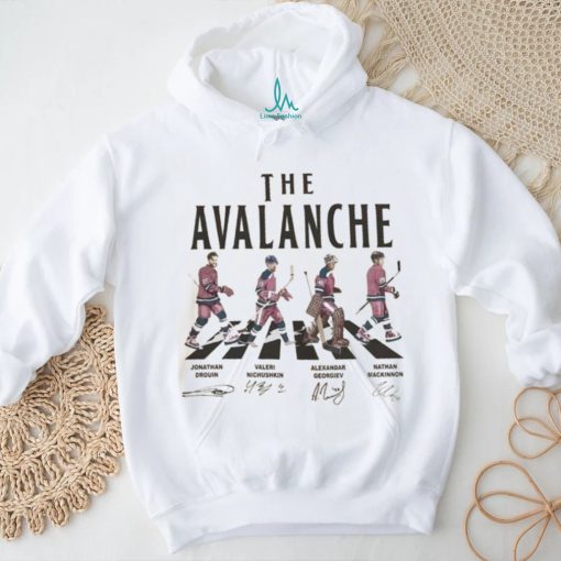 Avalanche Walking Abbey Road Signatures Ice Hockey Shirt