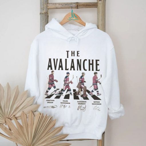 Avalanche Walking Abbey Road Signatures Ice Hockey Shirt