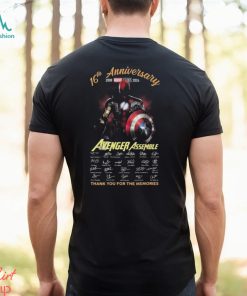 Avenger Assemble 16th Anniversary 2008 2024 Thank You For The Memories Signatures shirt