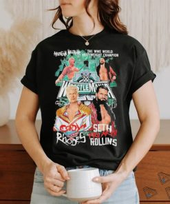 Awesome American Nightmare The WWE World Heavyweight Champion Cody Rhodes vs Seth Rollins Signatures Shirt