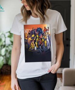 Awesome xmen 97 team assemble promotional art cyclops jean grey wolverine beast storm rogue gambit jubilee bishop morph wall decor poster shirt