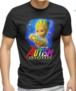 Baby Groot Fight for autism Awareness 2024 Shirt