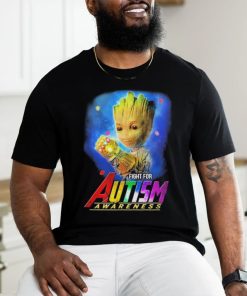 Baby Groot Fight for autism Awareness 2024 Shirt