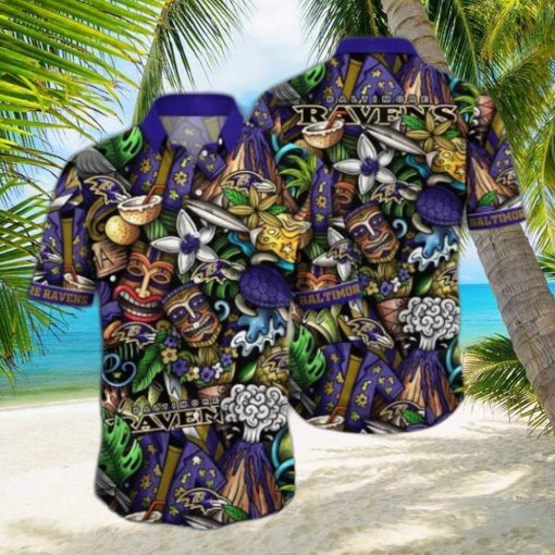 Baltimore Ravens NFL Flower Hawaii Shirt And Tshirt For Fans