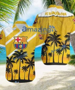 Barcelona FC Logo Button Down Hawaiian Shirt Hip Summer Trend