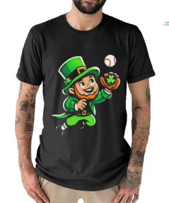 Baseball Leprechauns Catcher Saint PaddyS Shamrock Irish Cool Shirt