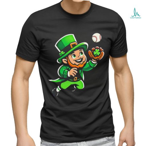 Baseball Leprechauns Catcher Saint PaddyS Shamrock Irish Cool Shirt