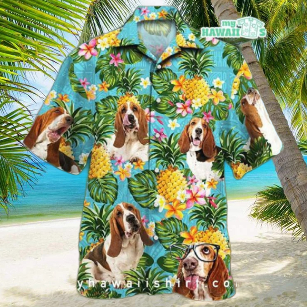 Basset Hound Dog Pineapple Hawaiian Shirt Basset Hound Dog Pineapple Hawaiian Shirt