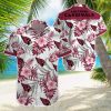 Busch Light Hawaiian Shirt Bird And Tropical Flower Pattern