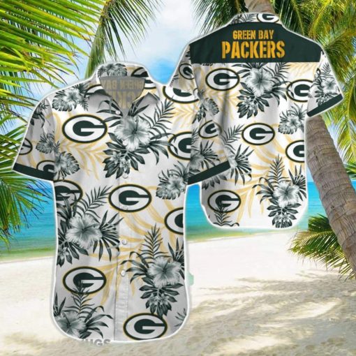 Beach Shirt Green Bay Packers 3D Printing Hawaiian Shirt NFL Shirt For Fans