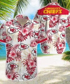 Beach Shirt Kansas City Chiefs Tropical 3D Hawaiian Shirt Big Fans Gift