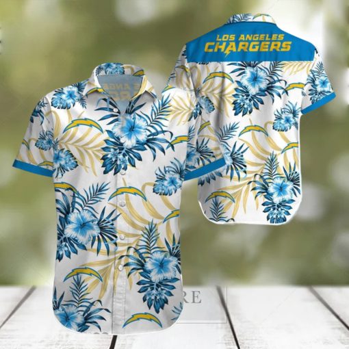 Beach Shirt Los Angeles Chargers 3D Printing Hawaiian Shirt NFL Shirt For Fans