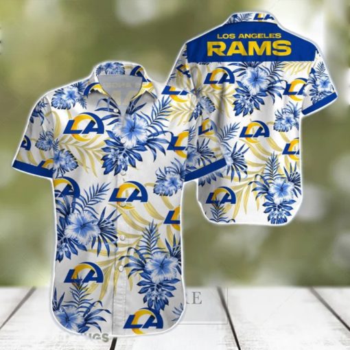 Beach Shirt Los Angeles Rams 3D Printing Hawaiian Shirt NFL Shirt For Fans