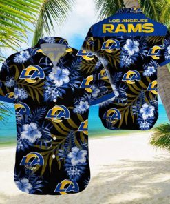 Beach Shirt Los Angeles Rams Tropical 3D Hawaiian Shirt Big Fans Gift