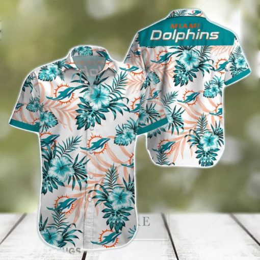 Beach Shirt Miami Dolphins 3D Printing Hawaiian Shirt NFL Shirt For Fans