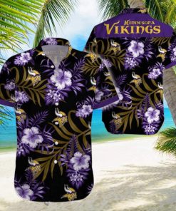 Beach Shirt Minnesota Vikings 3D Printing Hawaiian Shirt NFL Shirt For Fans