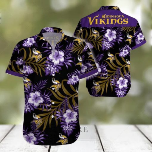 Beach Shirt Minnesota Vikings 3D Printing Hawaiian Shirt NFL Shirt For Fans