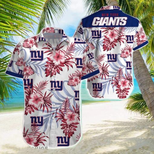 Beach Shirt New York Giants 3D Printing Hawaiian Shirt NFL Shirt For Fans