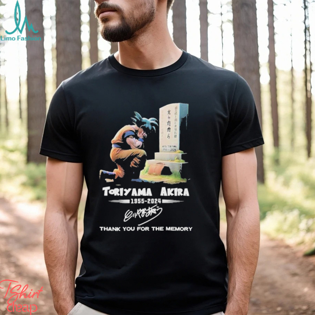 Best Toriyama Akira 1955 2024 Thank You For The Memory Signature T shirt Best Toriyama Akira 1955 2024 Thank You For The Memory Signature T shirt