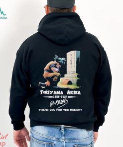 Best Toriyama Akira 1955 2024 Thank You For The Memory Signature T shirt, hoodie, sweater, long sleeve and tank top Best Toriyama Akira 1955 2024 Thank You For The Memory Signature T shirt