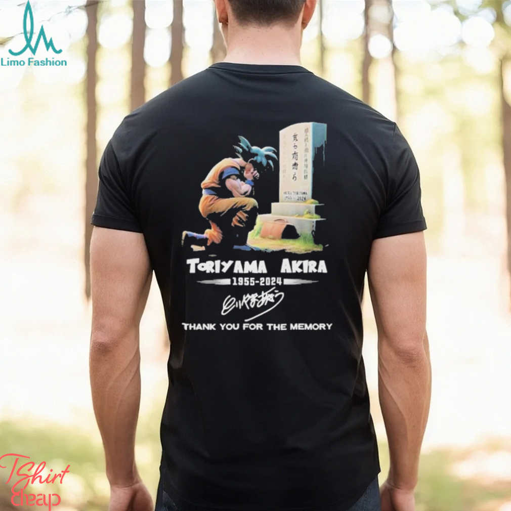 Best Toriyama Akira 1955 2024 Thank You For The Memory Signature T shirt Best Toriyama Akira 1955 2024 Thank You For The Memory Signature T shirt
