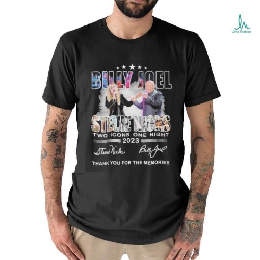 Billy Joel And Stevie Nicks Two Icons One Night 2023 Memories T Shirt