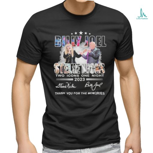 Billy Joel And Stevie Nicks Two Icons One Night 2023 Memories T Shirt