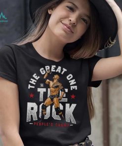 Black The Rock The Great One T Shirt