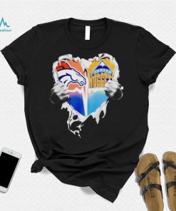 Blood Inside Heart Denver Broncos and Denver Nuggets shirt