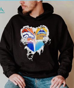 Blood Inside Heart Denver Broncos and Denver Nuggets shirt