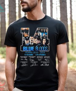 Blue Bloods 14 Years Of 2010 2024 signatures t shirt