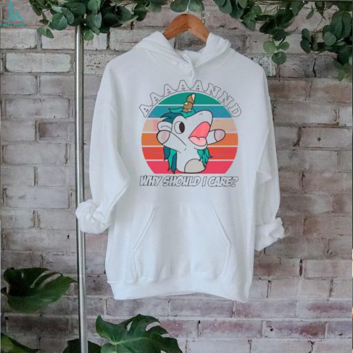 Bluey unicorn why should I care vintage shirt