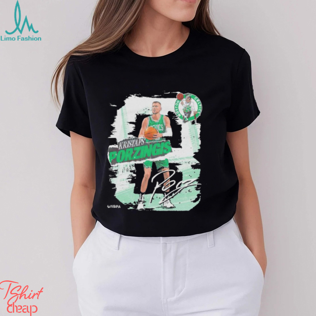 Boston Celtics Kristaps Porzingis number 8 signature shirt Boston Celtics Kristaps Porzingis number 8 signature shirt