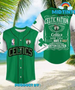 Boston Celtics NBA For Life Baseball Jersey