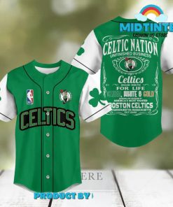 Boston Celtics NBA For Life Baseball Jersey